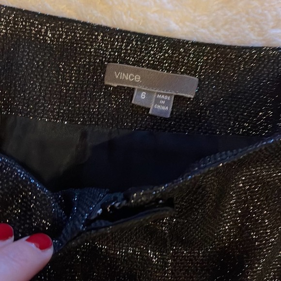 Vince. Black Glitter Accent  short Skirt size 6 - Picture 6 of 15